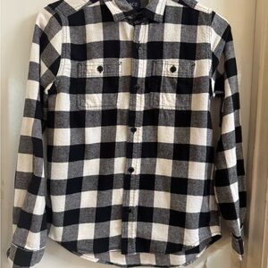 Place Black and White Plaid Button Down Shirt